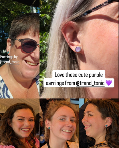 Mini cork stud earrings