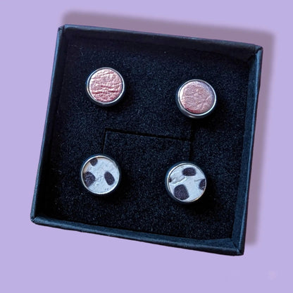 Mini cork stud earrings