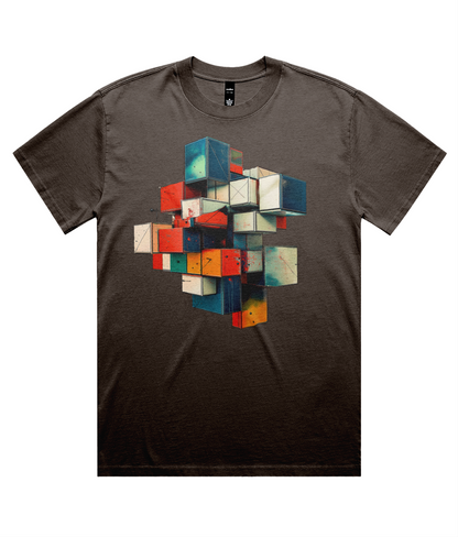 3D Graff Blocks (Heavy Faded Tee)