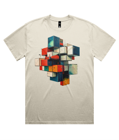 3D Graff Blocks (Heavy Faded Tee)