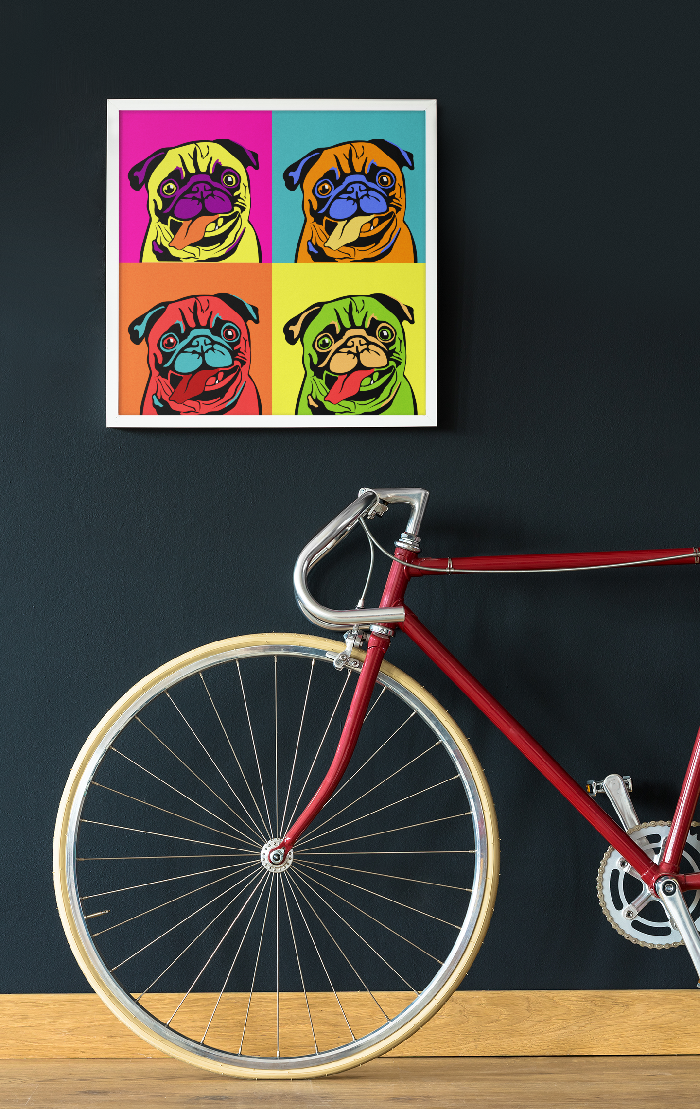 Pop Art Pugs Poster