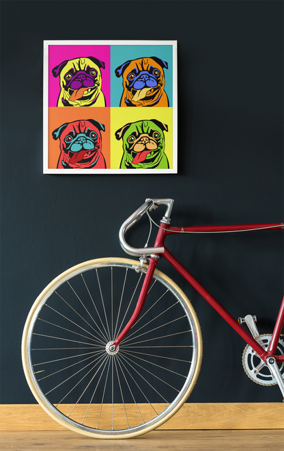 Pop Art Pugs Poster