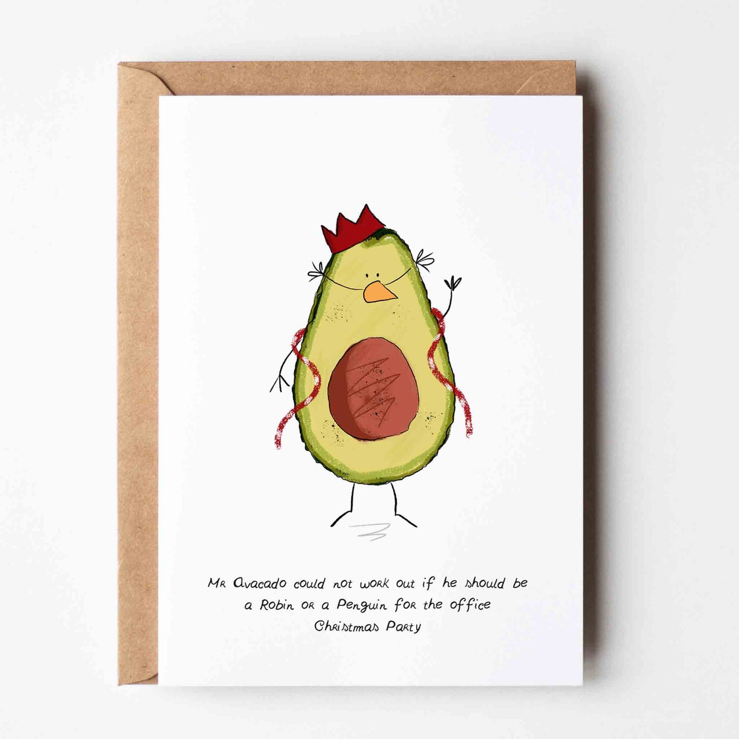 Funny Avocado Christmas Card