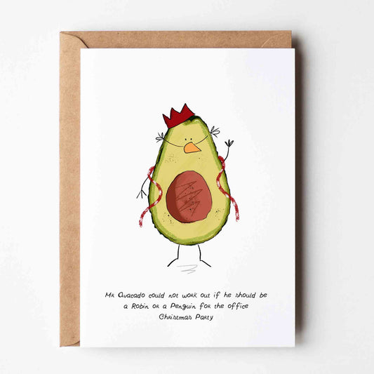 Funny Avocado Christmas Card