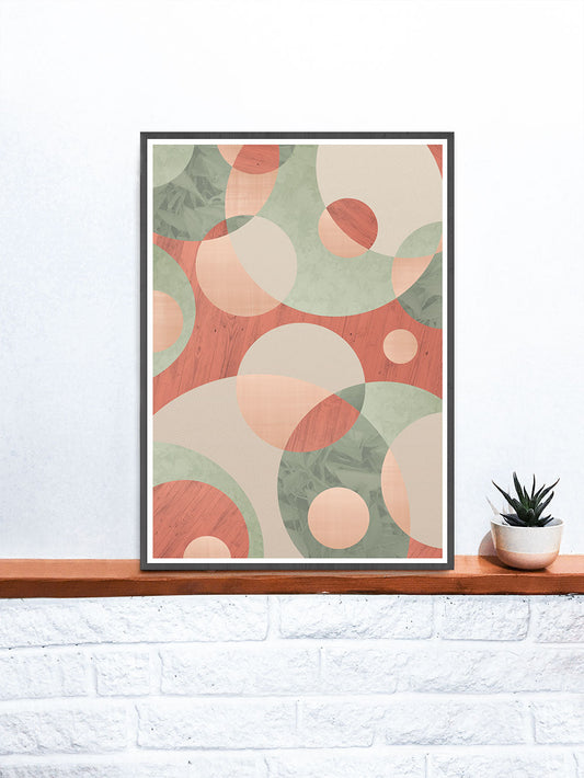 Muted Natural Circle Art Print