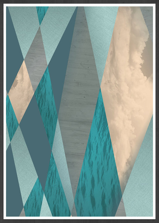 Ocean Tones Geometric Ocean Print