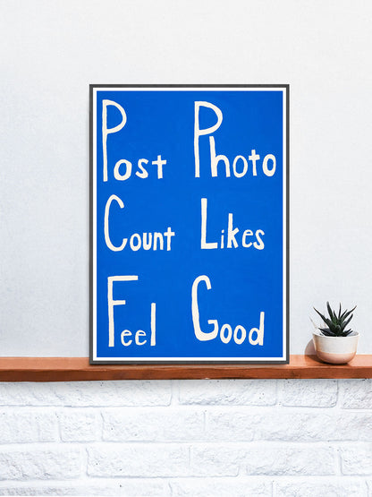 Post Count Feel Social Media Art Print