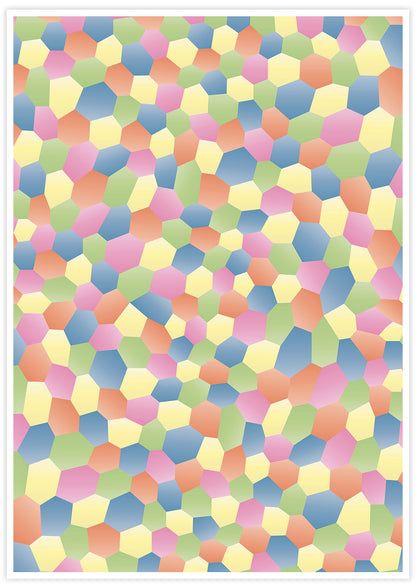 Rainbow Polygon Art Print