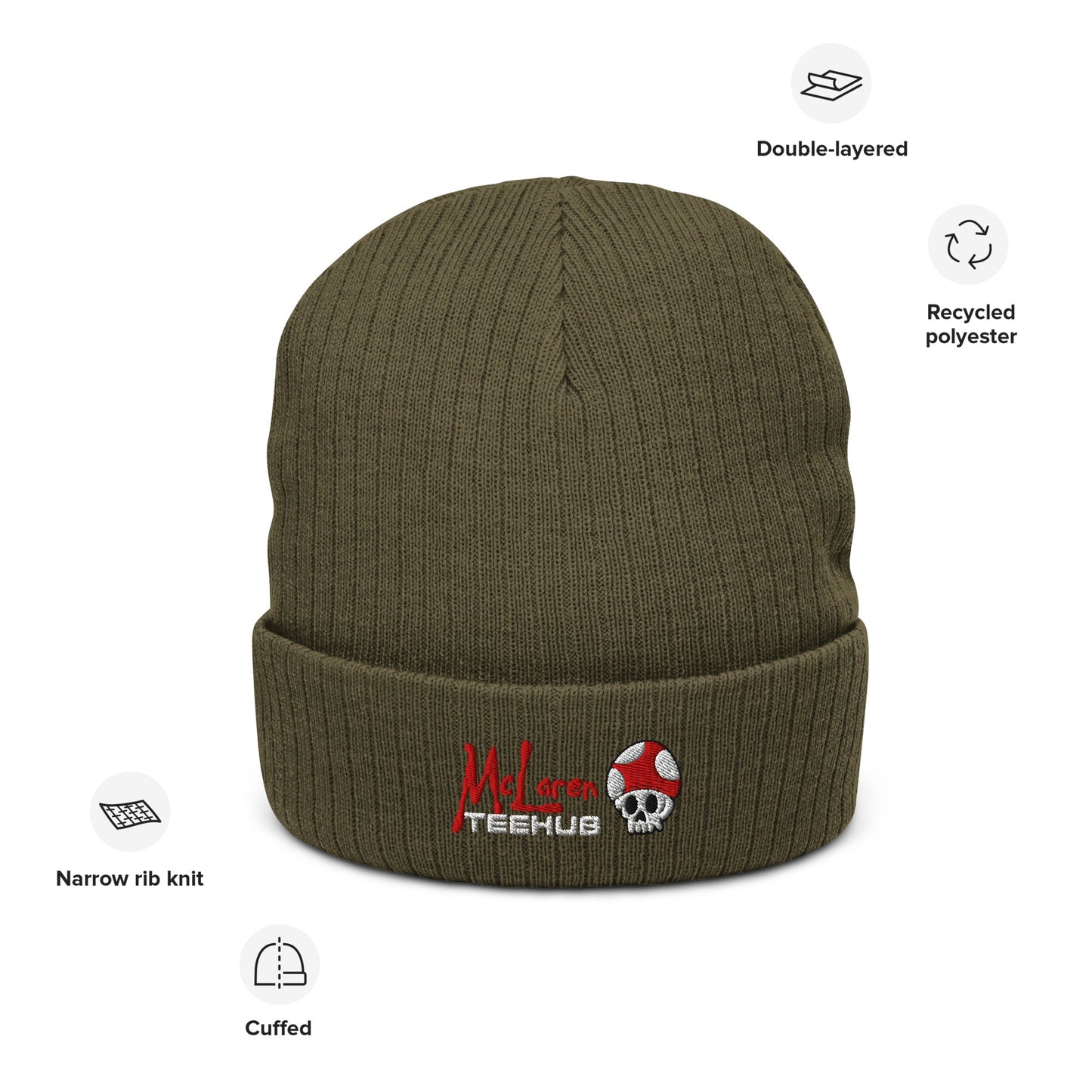 McLarenTeeHub Ribbed knit beanie