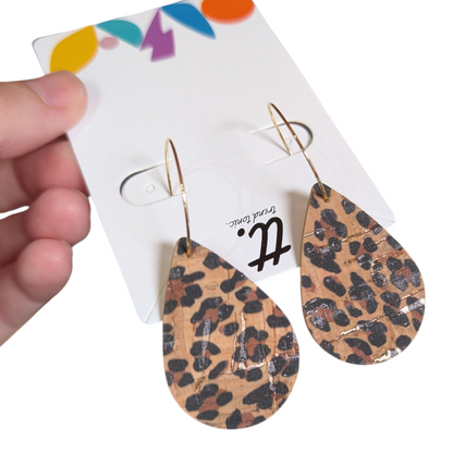 Double sided mini gold Teardrop earrings