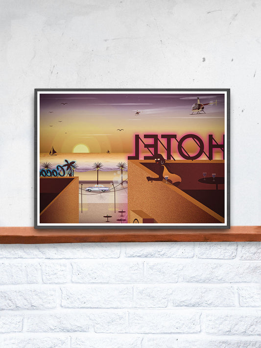 Rooftop Dreamin Night Life Art Print