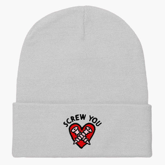 Screw You Embroidered Beanie