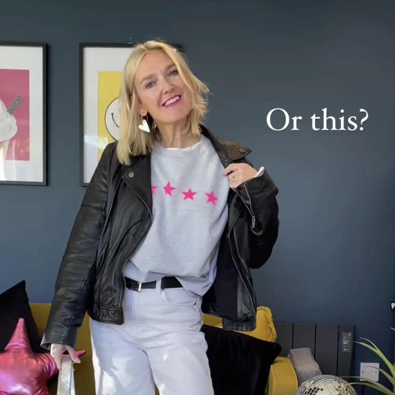 Silver Heart Hoop Earrings