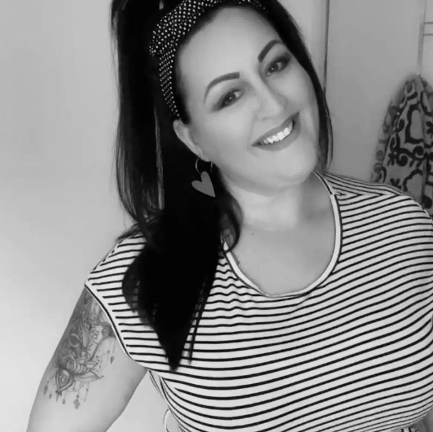 Silver Heart Hoop Earrings