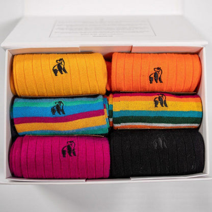 Superior Style Sock Box - 6 Pairs of Bamboo Socks (His)