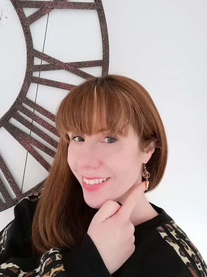 Spiked cork and steel earrings