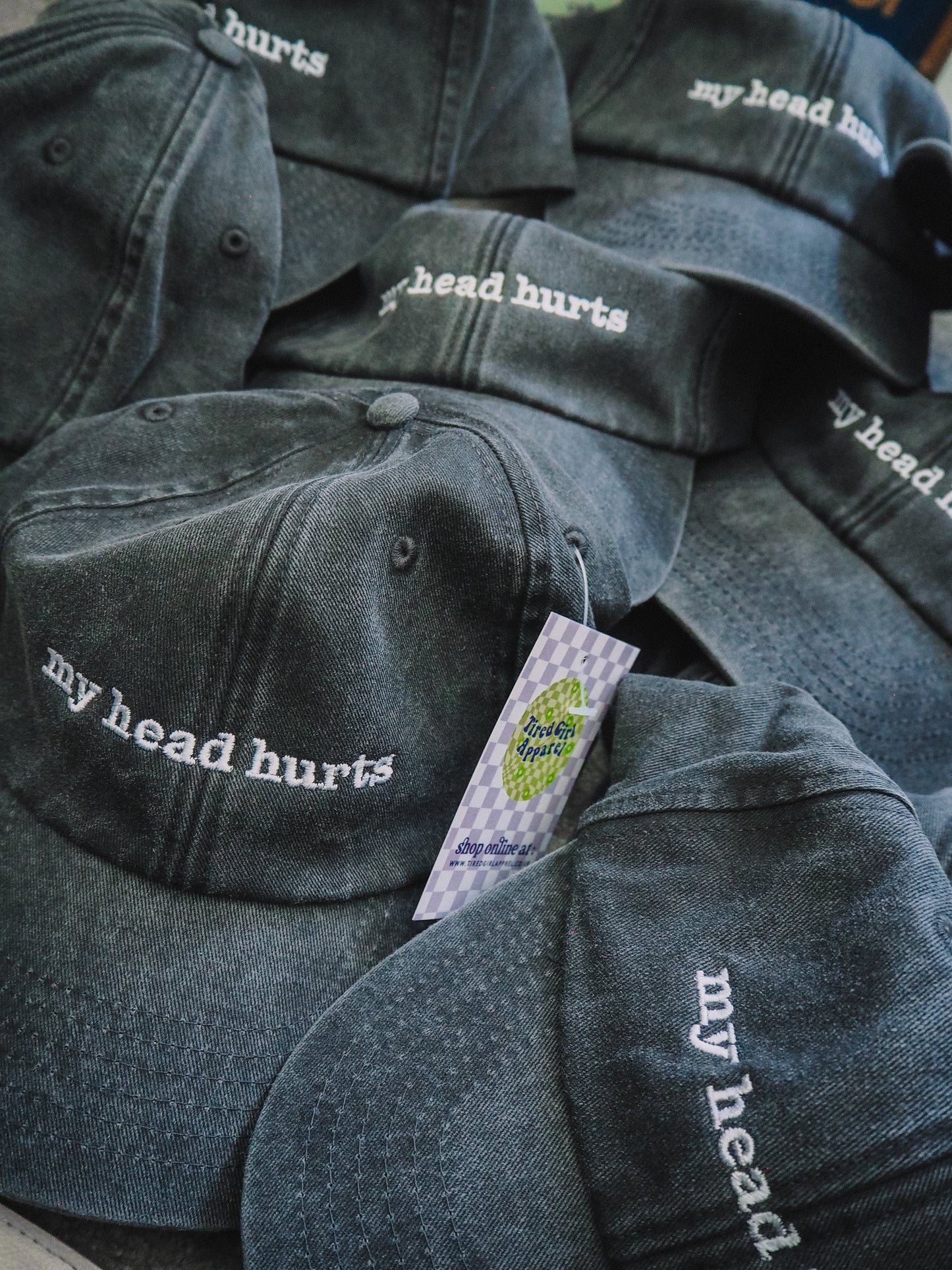 My Head Hurts embroidered baseball cap