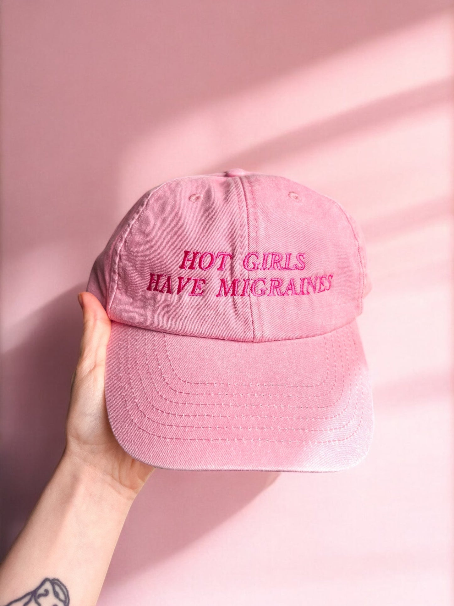 Hot Girls Have Migraines embroidered baseball cap