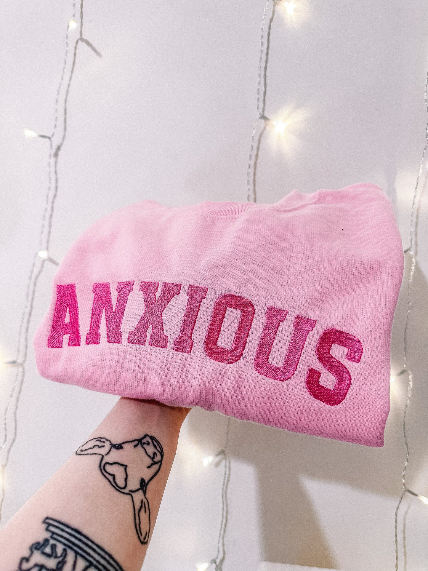 Anxious embroidered sweatshirt