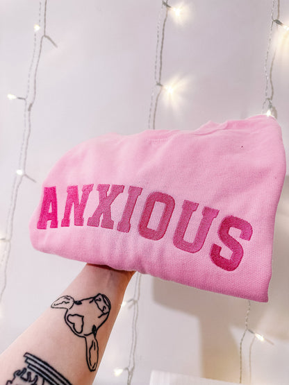 Anxious embroidered sweatshirt