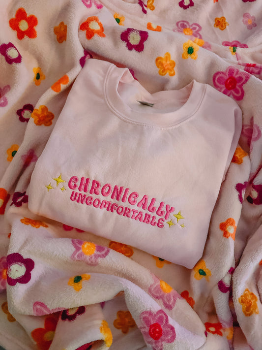 Chronically Uncomfortable embroidered sweatshirt