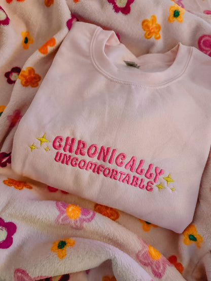 Chronically Uncomfortable embroidered sweatshirt