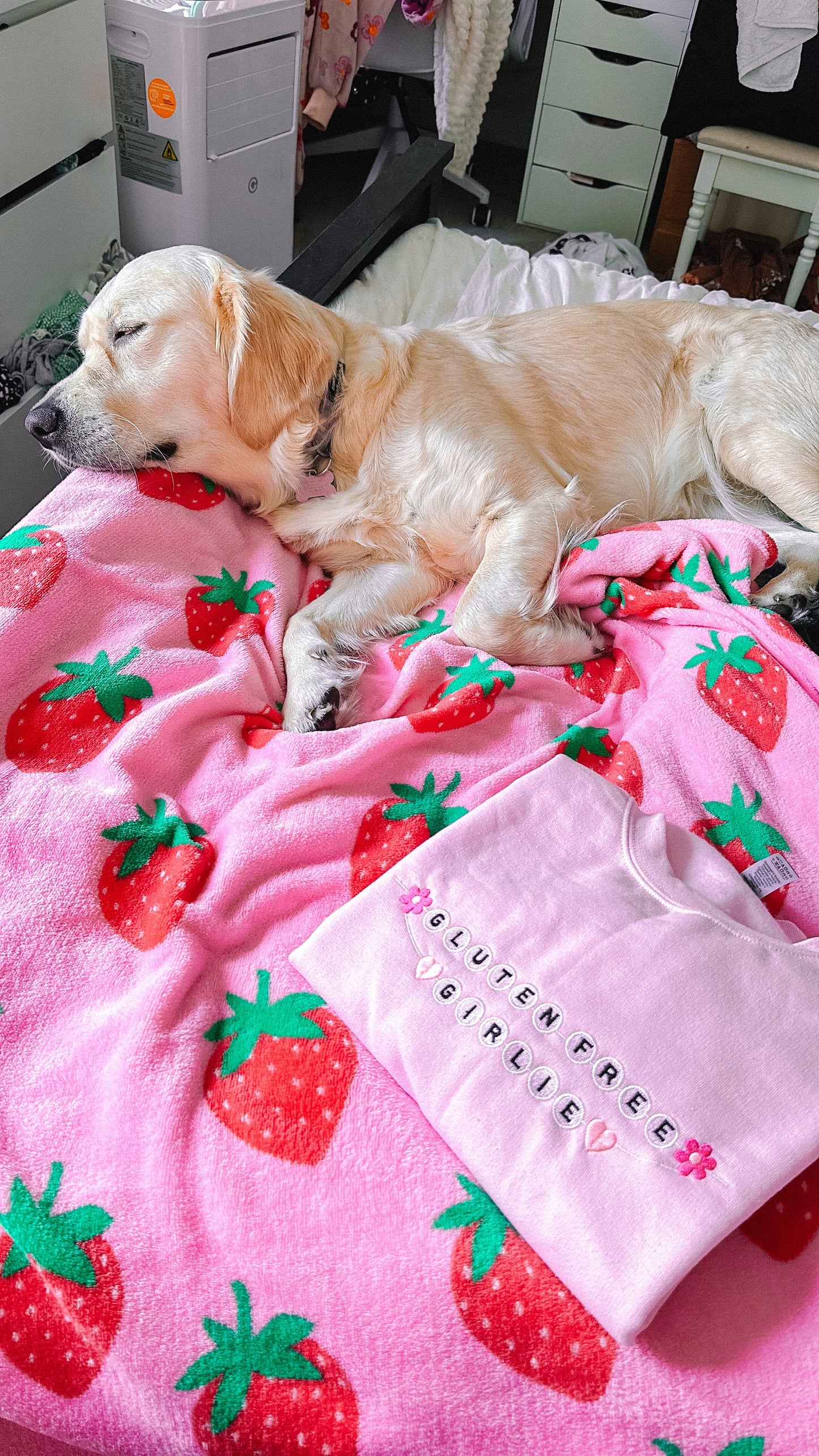 Gluten Free Girlie Friendship Bracelet embroidered sweatshirt