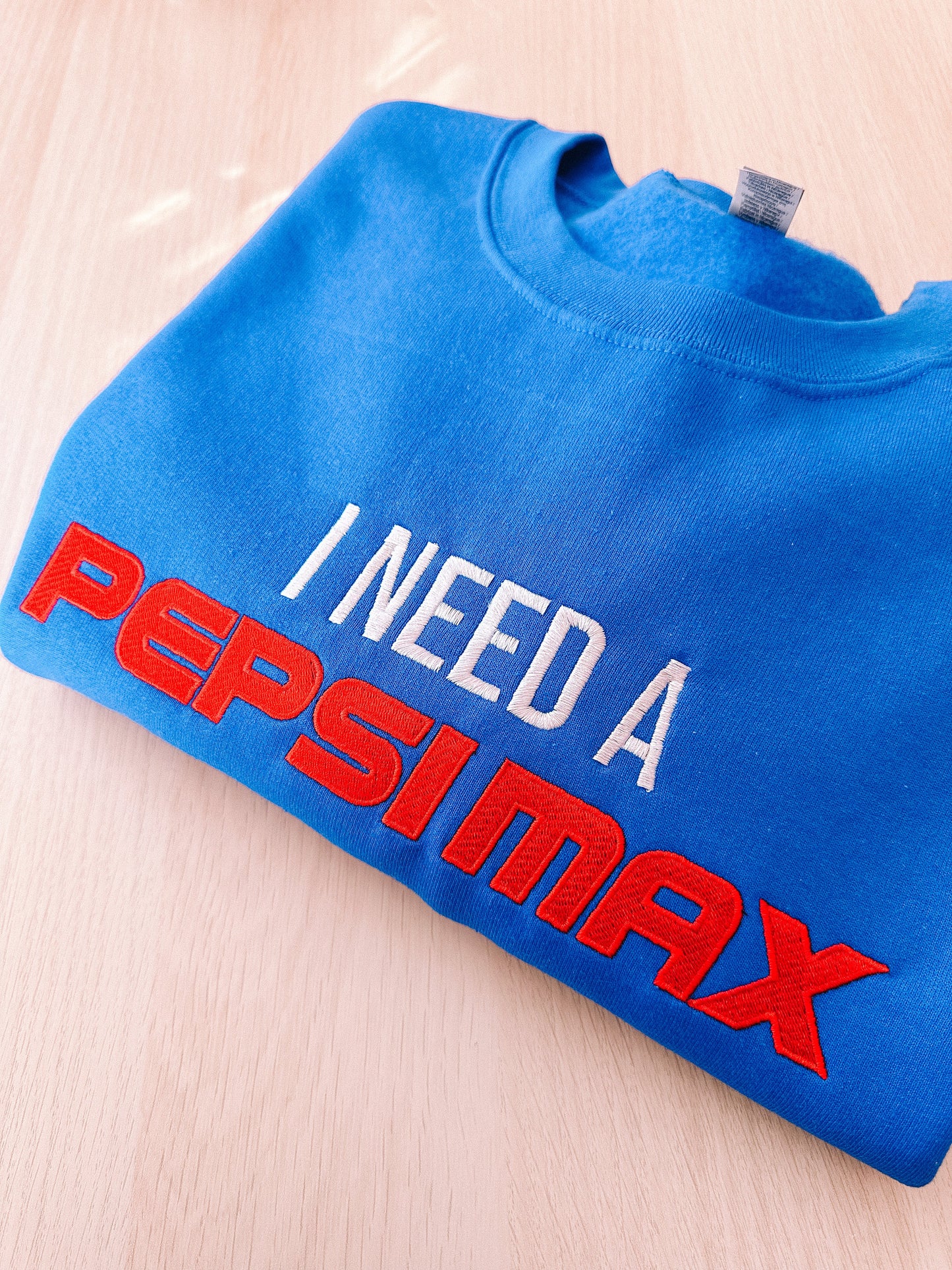 I Need A Pepsi Max embroidered sweatshirt