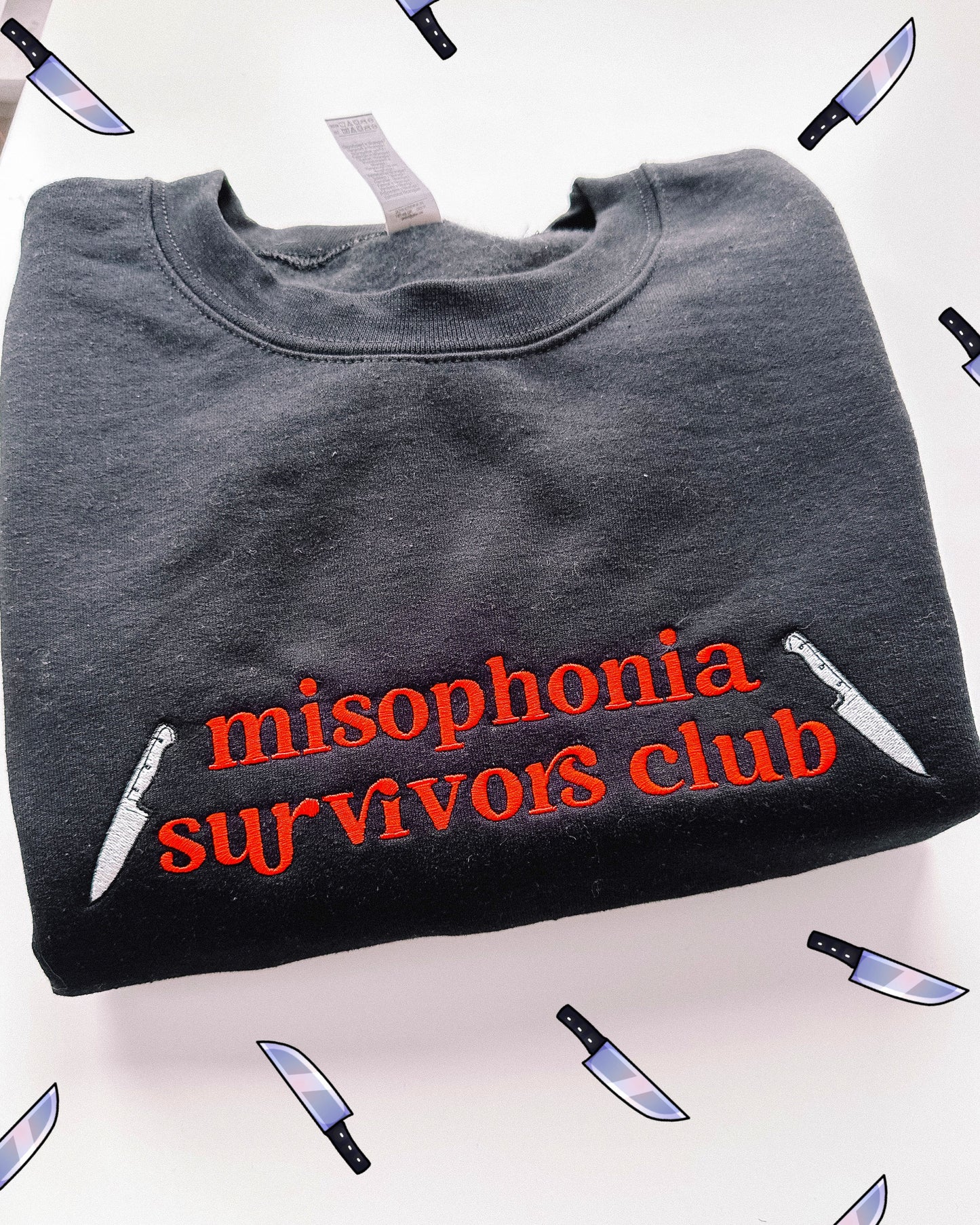 Misophonia Survivor's Club embroidered sweatshirt
