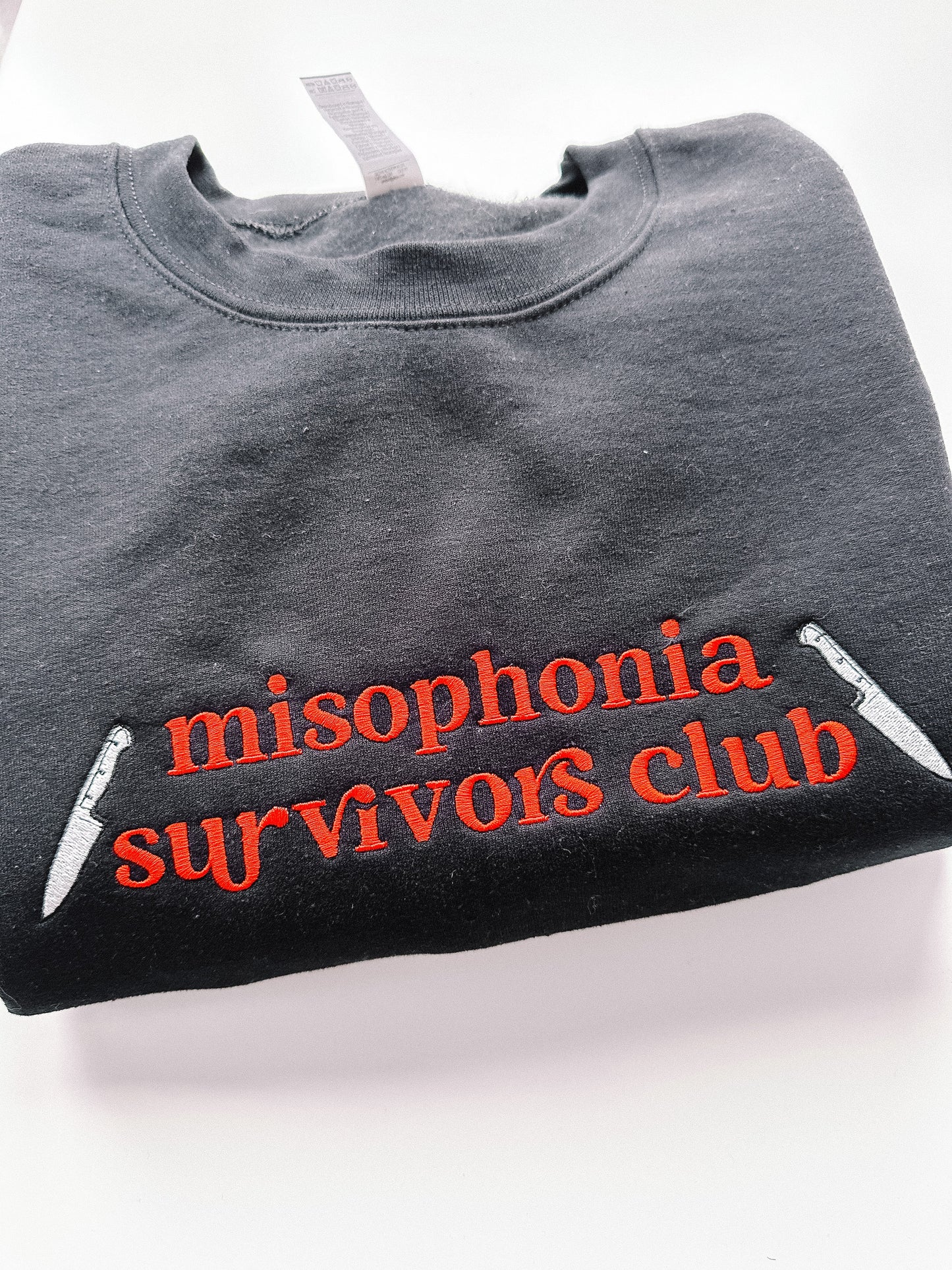 Misophonia Survivor's Club embroidered sweatshirt