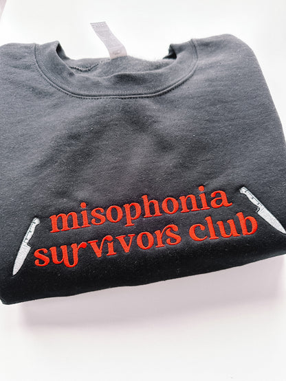 Misophonia Survivor's Club embroidered sweatshirt