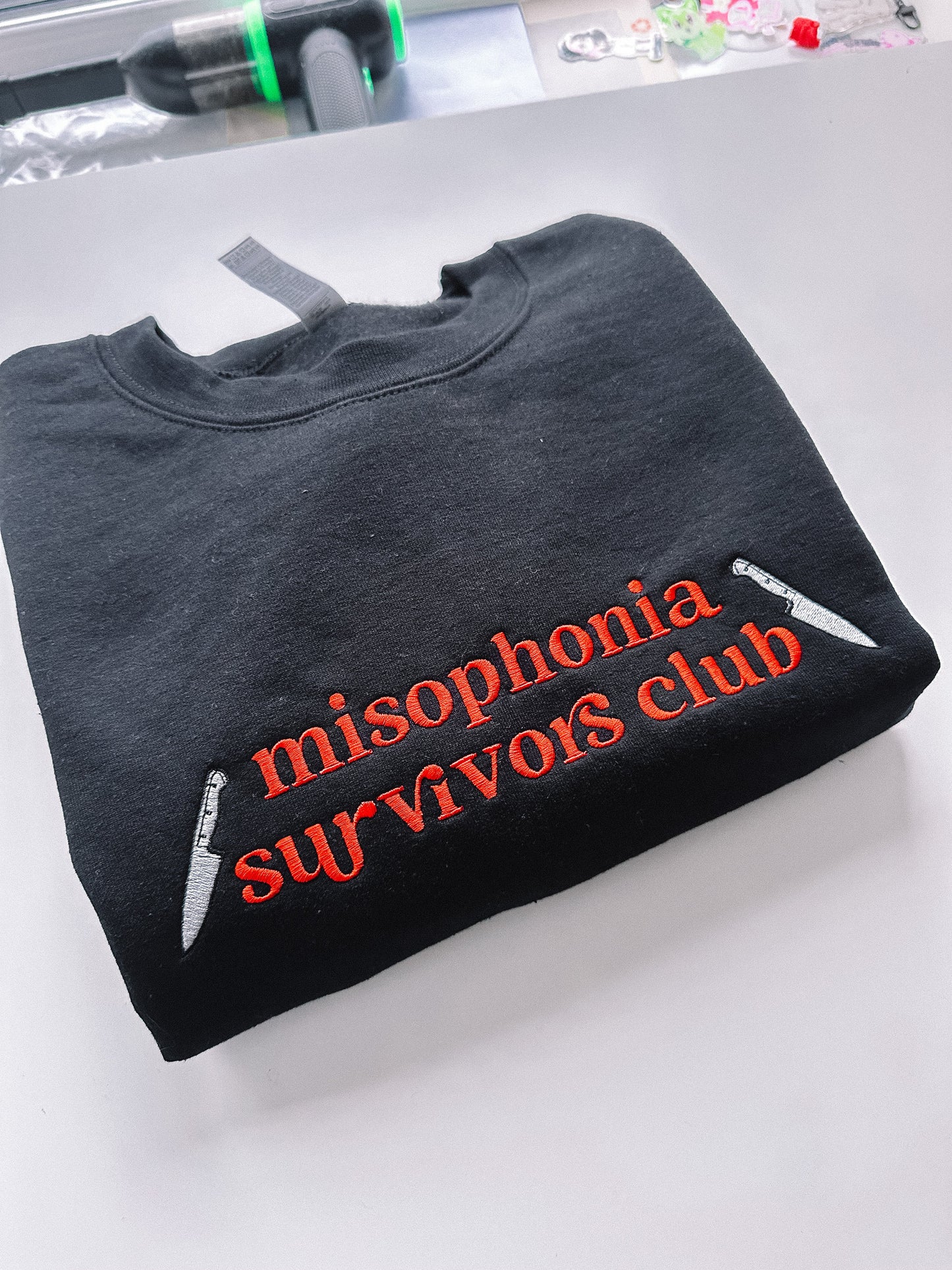 Misophonia Survivor's Club embroidered sweatshirt