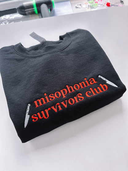 Misophonia Survivor's Club embroidered sweatshirt