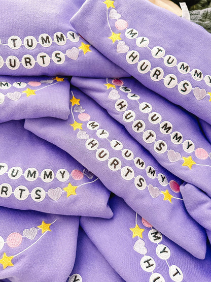 My Tummy Hurts Friendship Bracelet embroidered sweatshirt