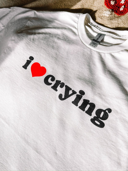 I ❤️ Crying printed tee