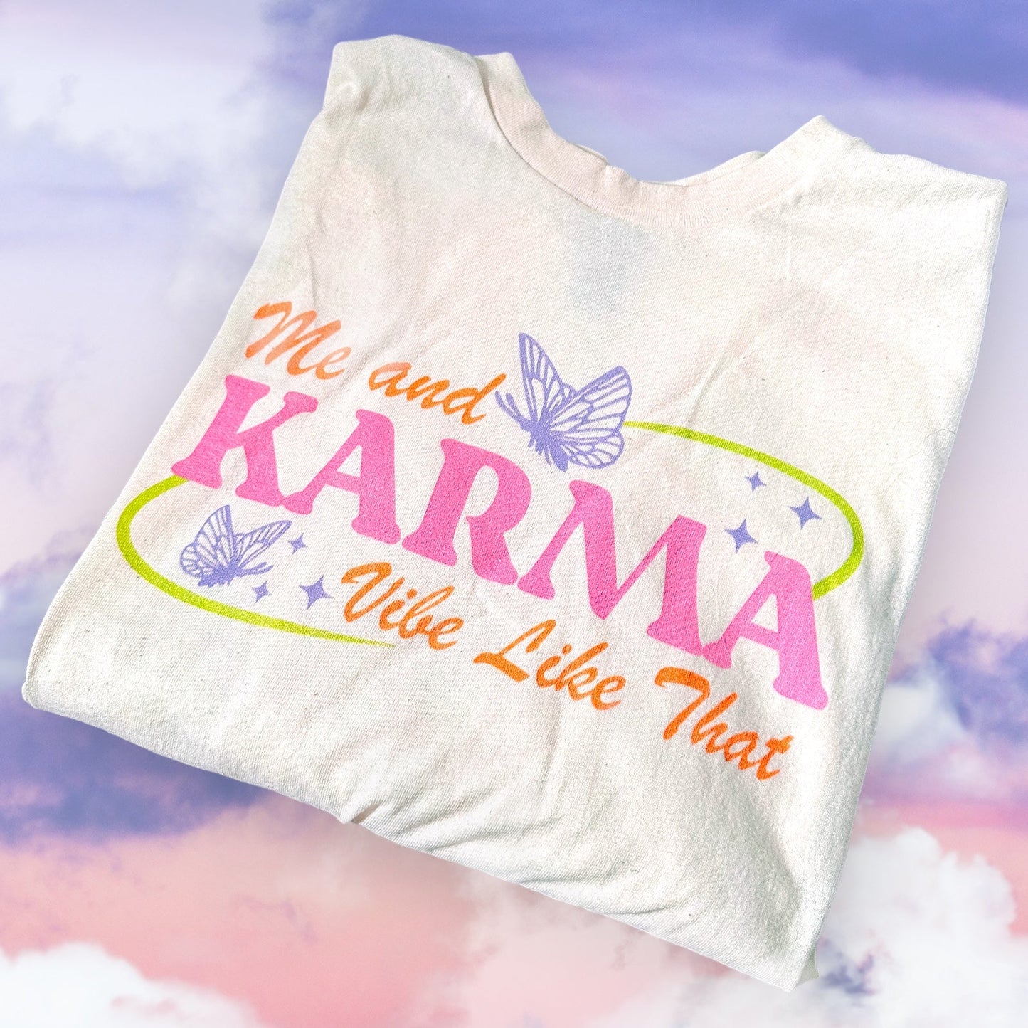Me And Karma Vibe Like That printed tee