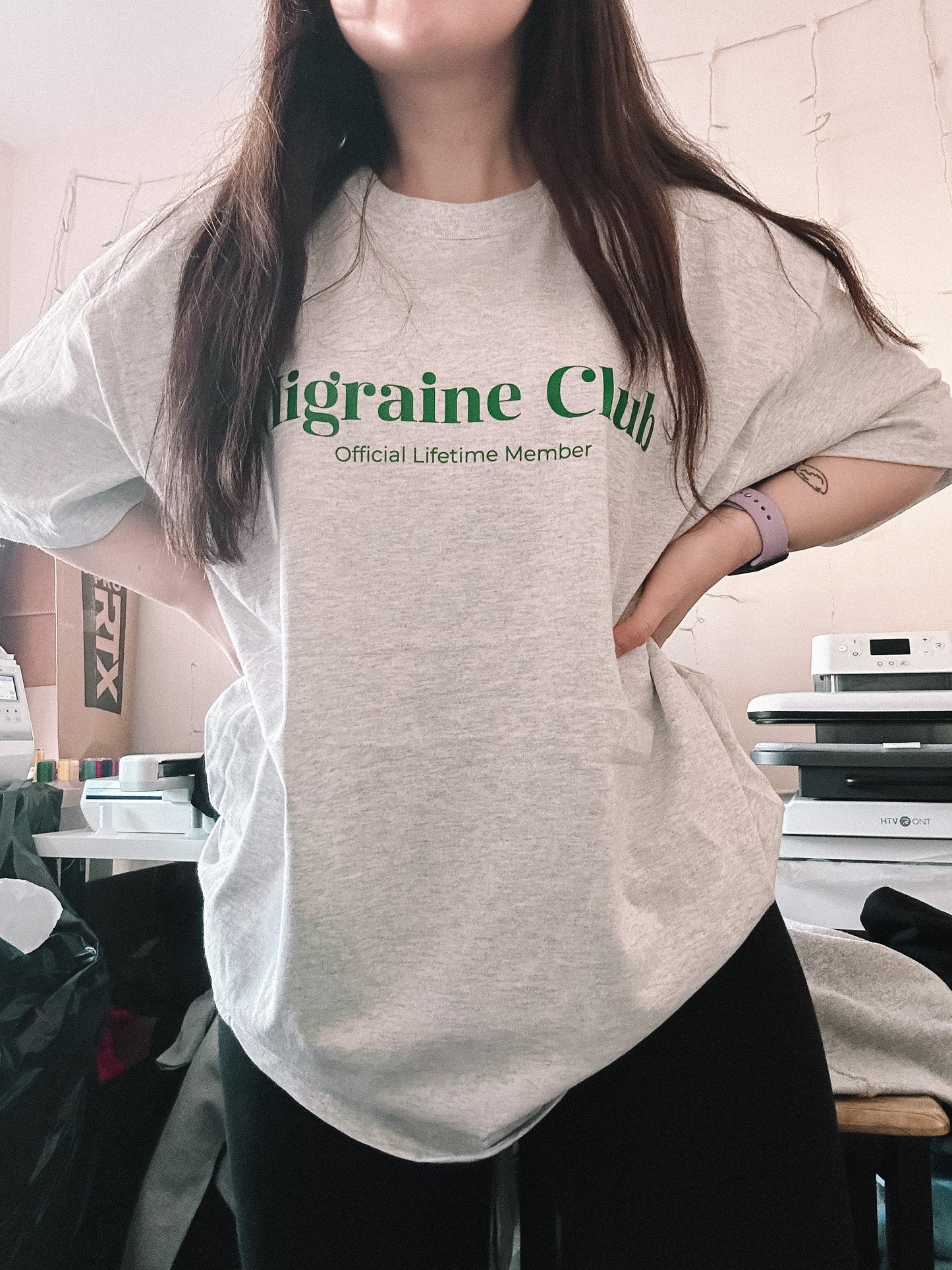 Migraine Club printed tee