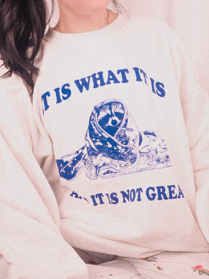 It Is What It Is printed crewneck