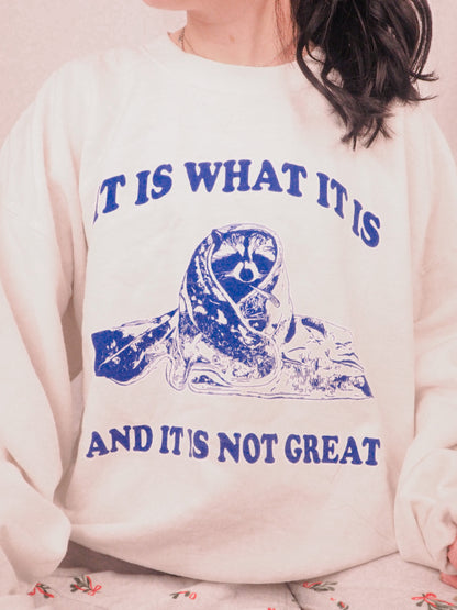 It Is What It Is printed crewneck