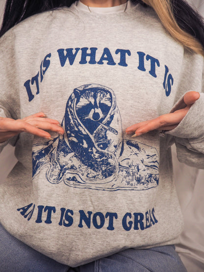 It Is What It Is printed crewneck