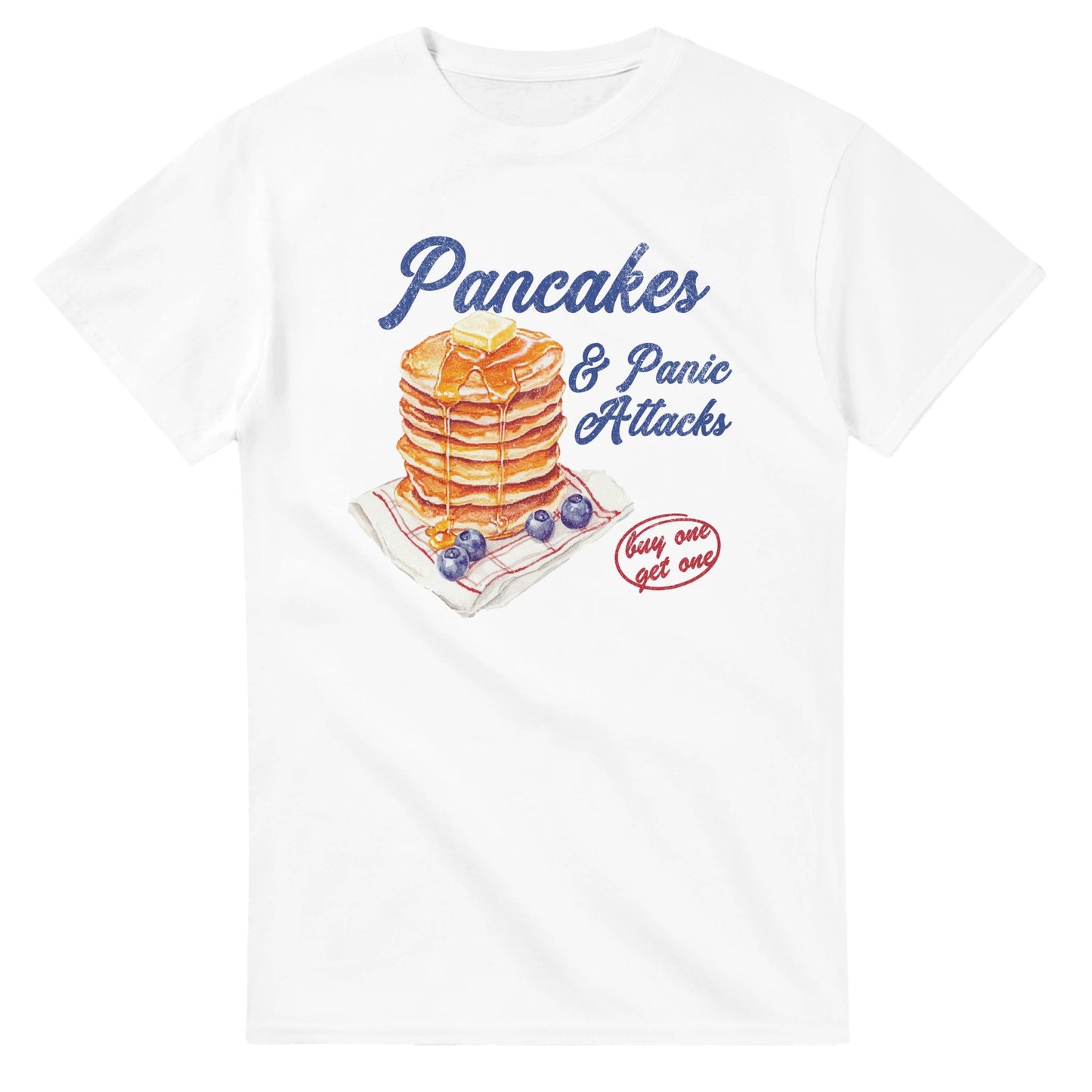 Pancakes & Panic Attacks printed tee