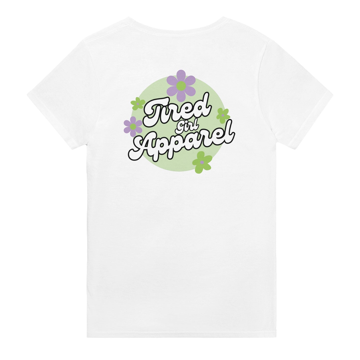 Tired Girl Apparel Floral Logo printed tee