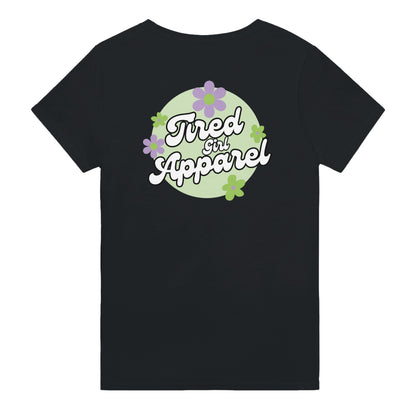 Tired Girl Apparel Floral Logo printed tee