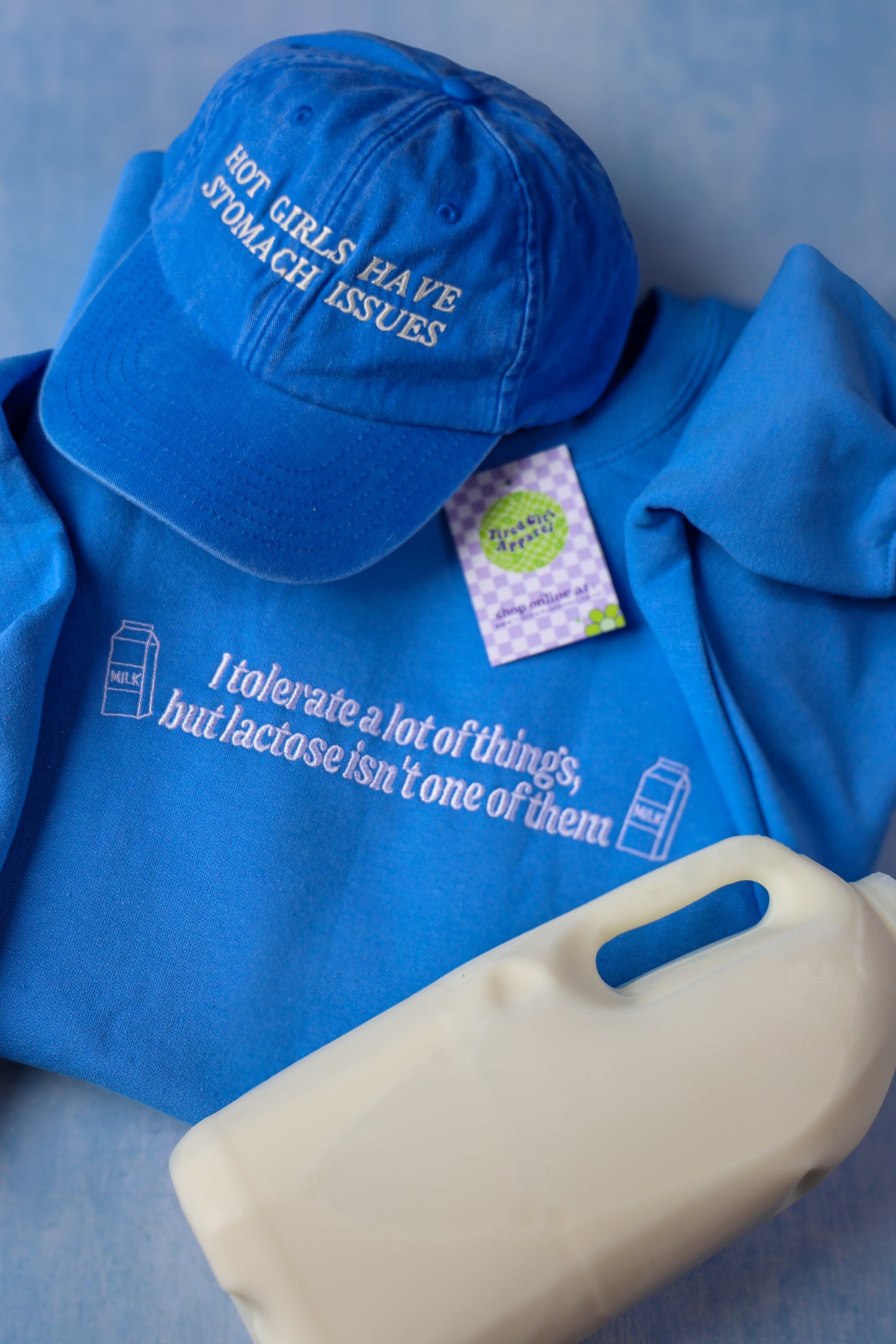 I Don’t Tolerate Lactose embroidered sweatshirt