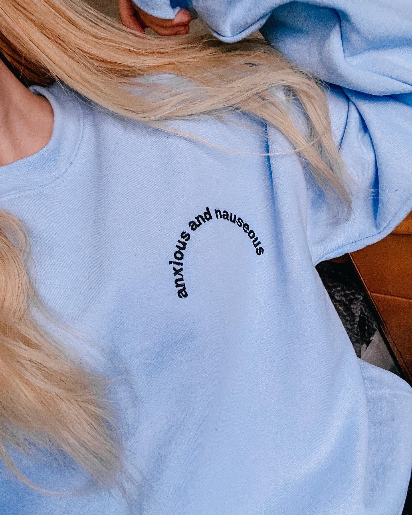 Anxious & Nauseous embroidered sweatshirt