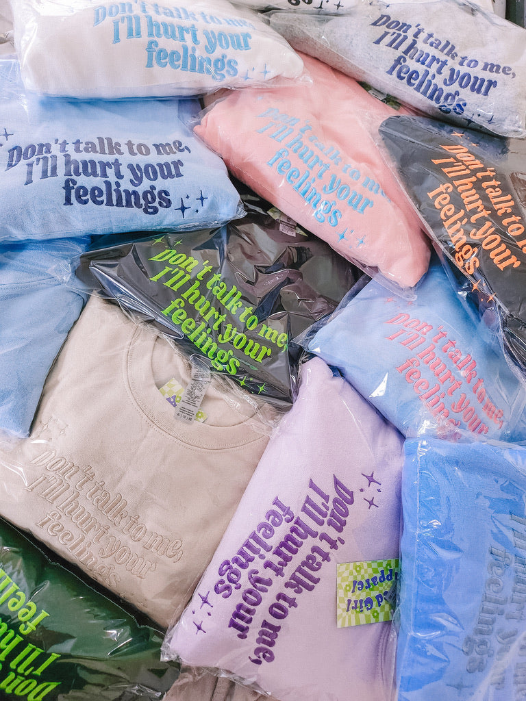 Don't Talk To Me embroidered sweatshirt