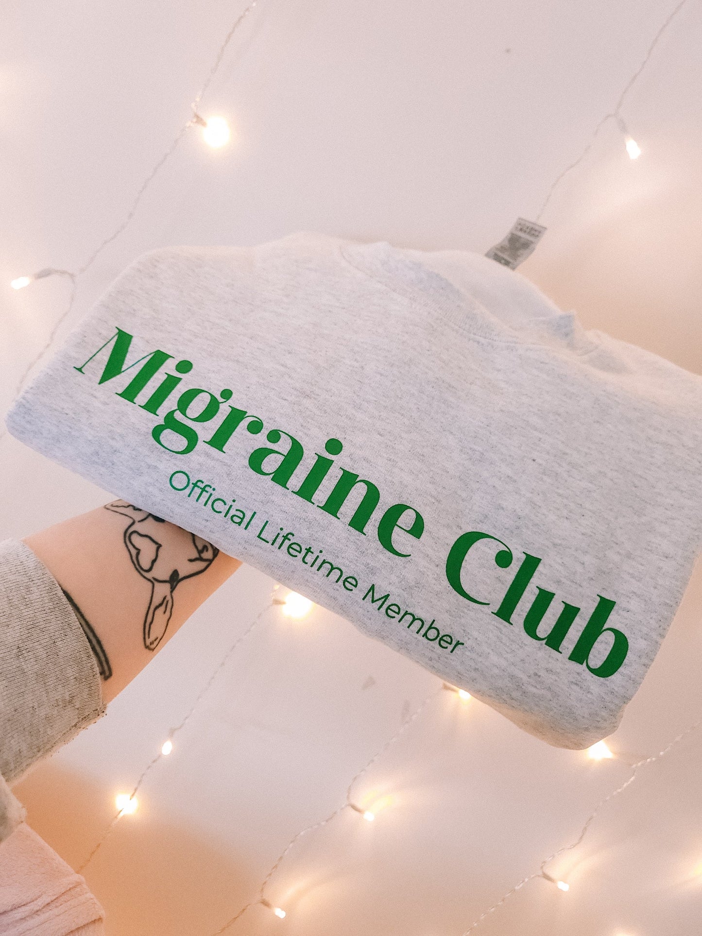 Migraine Club printed crewneck
