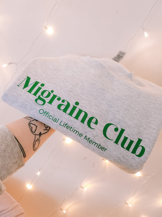 Migraine Club printed crewneck