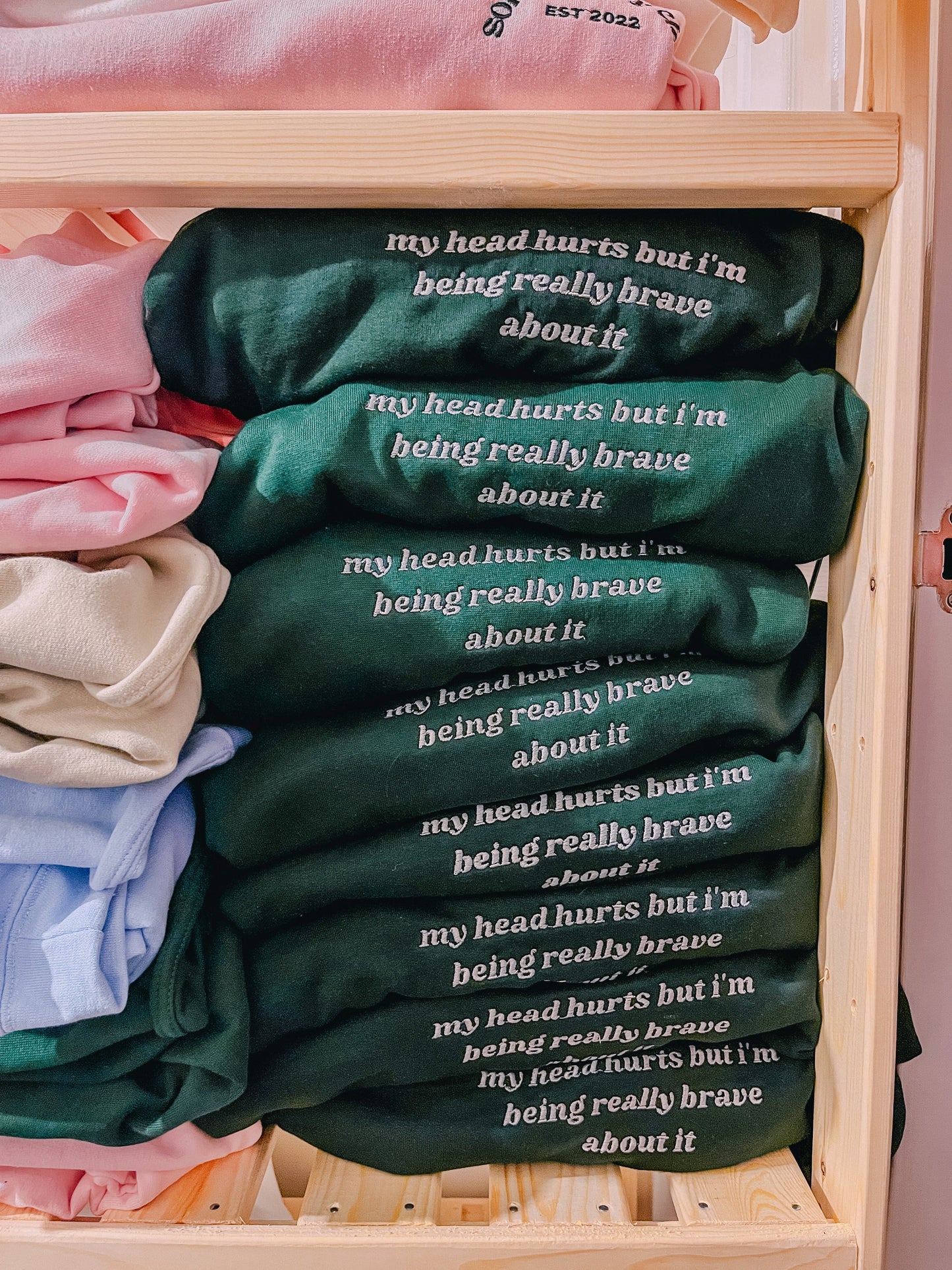 My Head Hurts embroidered sweatshirt