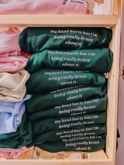 My Head Hurts embroidered sweatshirt